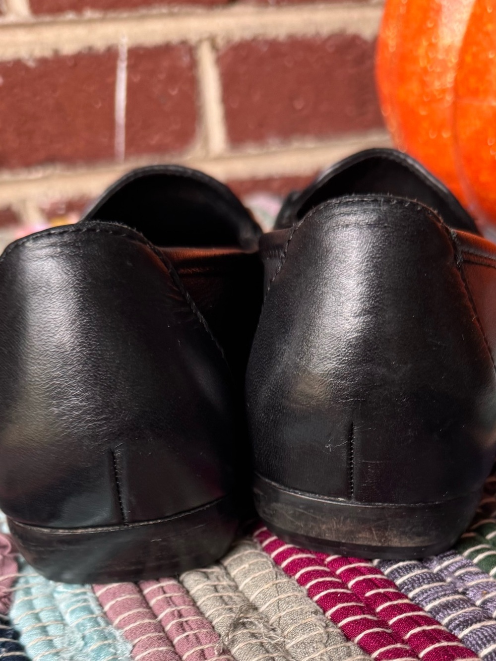 Cole Haan country Black Woven Leather Tassel Loafers - Picture 6 of 11